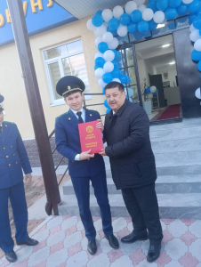 КР прокуратура органдарынын түзүлгѳндүгүнүн 100 жылдыгына жана Тоң райондук прокуратурасынын жаңы курулган имаратынын ачылыш аземи